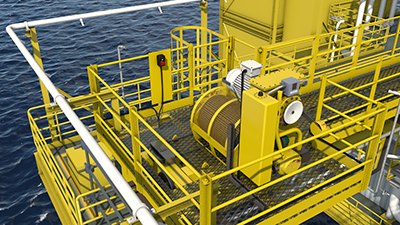 3D model of Lifeboat winch