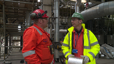 Workers in tool box talks